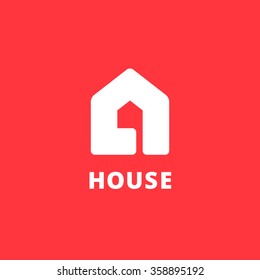 Letter A real estate house logo icon design template elements
