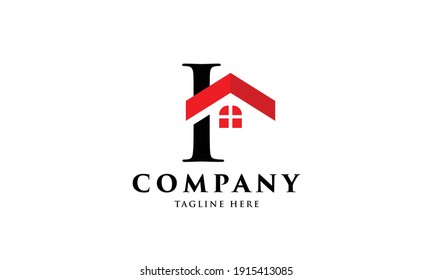 Letter I Real estate Logo Simple Modern