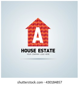 Letter A Real estate logo template. building city logo