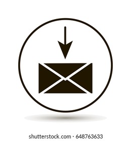 Letter received.Vector icon on white background.