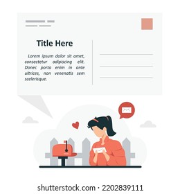 Letter recipient vector illustration for text background