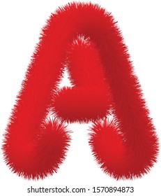 Letter A red drawing vector work