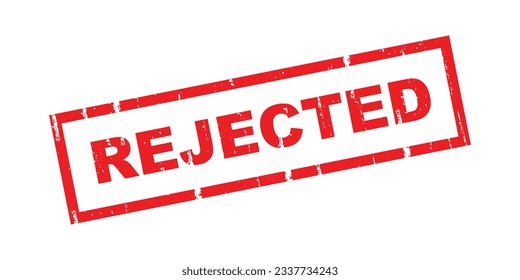 letter rejected transparent template red stamp design