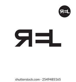 Letter REL Logo Negative Space