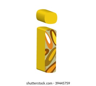 letter i of retro alphabet