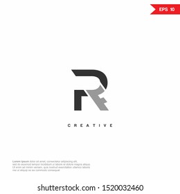 Letter RF abstract Logo icon design. Premium Line Alphabet Monochrome Monogram emblem. Vector graphic design template element. Graphic Symbol for Corporate Business Identity. eps10