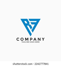 letter RF FR abstract vector logo monogram template