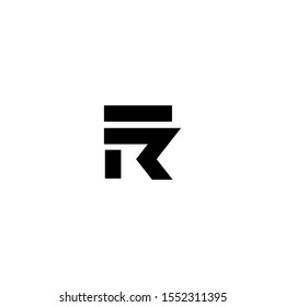 Letter RF or FR logo icon template design