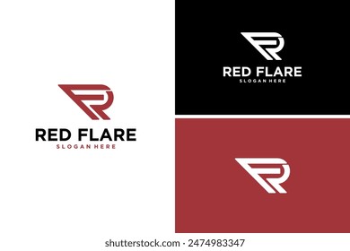 letter RF. FR logo icon incorporate abstract shape in the creative process.