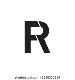 Letter RF or FR logo initial and modern vector template.