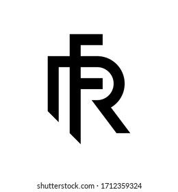 Letter RF, FR logo template
