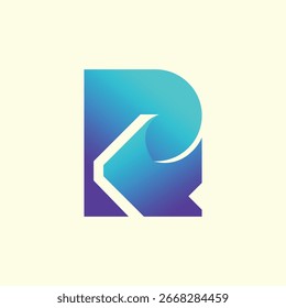 Modelo de design de logotipo Carta RF