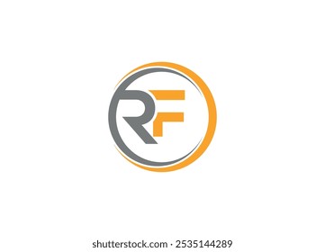 Letter RF logo design Initial vector Custom brand logo template