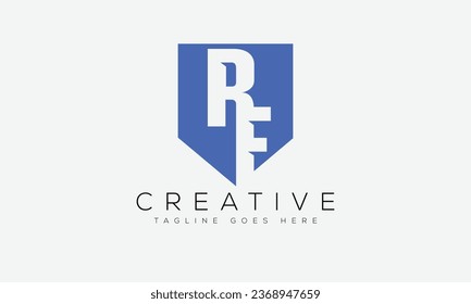 Plantilla de diseño de logotipo RF carta ilustración vectorial
