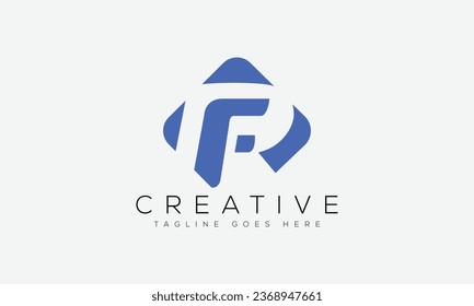 Letter RF logo design template vector illustration