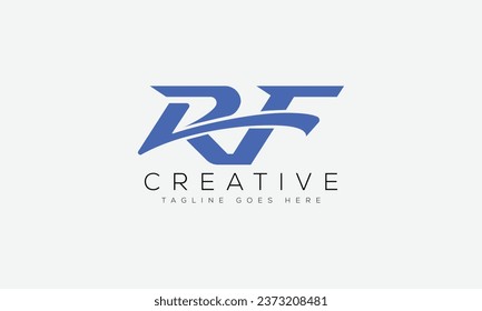 Letter RF logo design template vector illustration