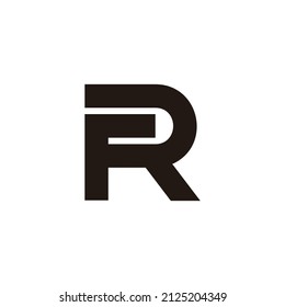 letra rf vector de logotipo de línea geométrica simple