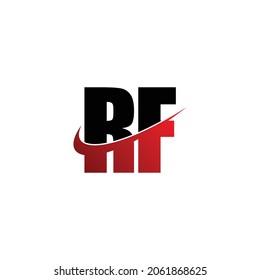 Letter RF simple logo design vector