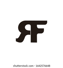 letter rf symbol linked simple design logo vector