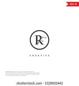 Letter RF unique Logo icon design. Premium Line Alphabet Monochrome Monogram emblem. Vector graphic design template element. Graphic Symbol for Corporate Business Identity. eps10