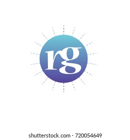 Letter RG with circle color element logo Design