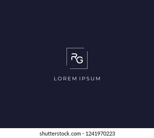 letter RG logo design element
