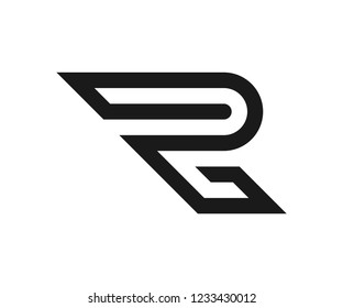 Letter Rg Logo Vector