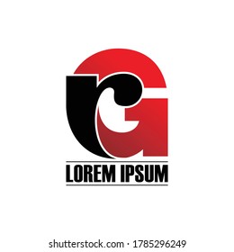Letter RG monogram logo design vector