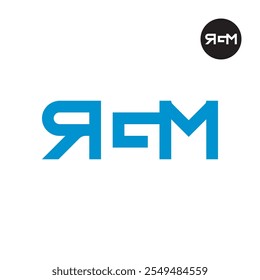 Letter RGM Logo Negative Space