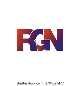 Letter RGN simple monogram logo design