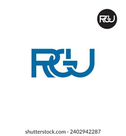 Logo-Design des Briefes RGU Monogram