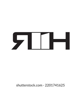 Design der Logo-Vorlage für den Anfangsbuchstaben RH