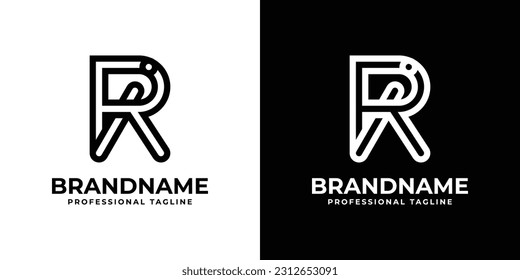 Letra RI o logotipo de monograma IR, adecuado para cualquier negocio con iniciales RI o IR.