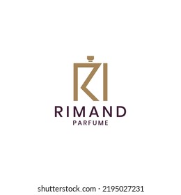 Letter RI Parfume Logo Design. Initial R and I Fragrant Logo Identity for Branding, Business, Parfume, Fasion and Luxury Brand