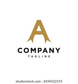Letter A Ribbon logo icon vector template.eps