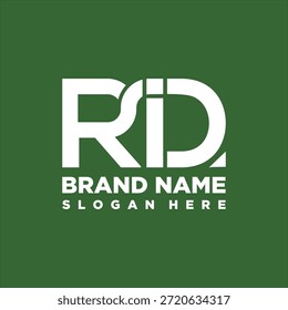 letter RID logo design element vector template