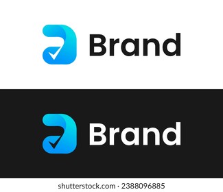 Letra A con flecha derecha logotipo moderno de aplicación 3d