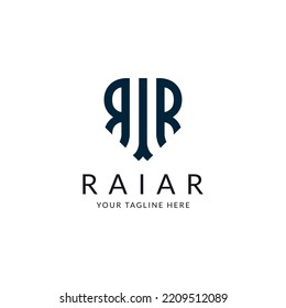 Letter RIR Logo Design. Initial R I R Ambigram Logo Identity Set for Branding, Business, Appare, Fasion, Jewellery and Luxury Brand