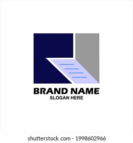 letter rj file logo. letter rj papper logo. suitable for tecnology business logo or company logo   