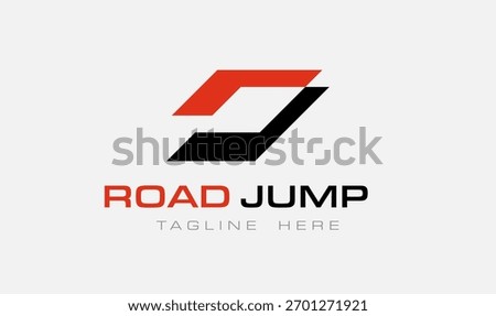 Letter rj geometric logo design. Racing logo inspiration.
