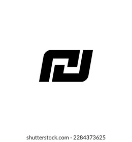 Diseño de logotipo de monograma RJ