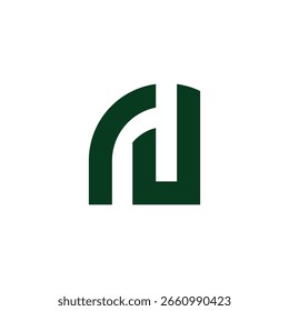 Letra RJ Vector de logotipo de diseño de línea geométrica limpia simple 