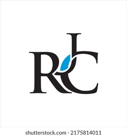 vector de diseño de logotipo de monograma de carta RJC