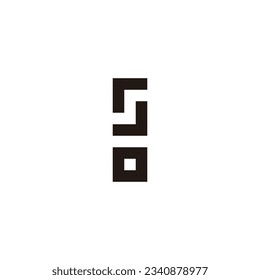 Letter rJo square geometric symbol simple logo vector