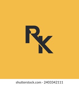 Letter RK geometric linked line logo icon vector illustration. Isolated object on background