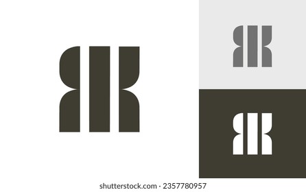 Letter RK initial monogram logo design