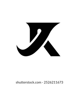 Letter Rk or Kr royal classic typography modern flat logo