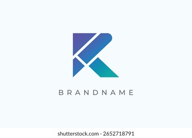 Plantilla de Vector de diseño de logotipo RK.