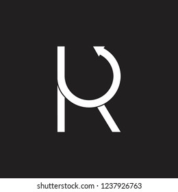 letter rk reload arrow design logo vector