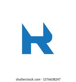 letter rk simple geometric logo vector
